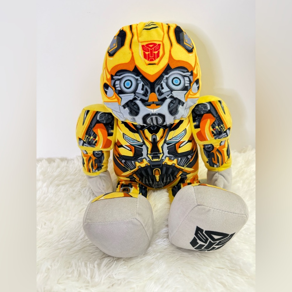 Build-A-Bear Transformer Bumblebee 16” Robot Face Autobot Bear Collector Edition